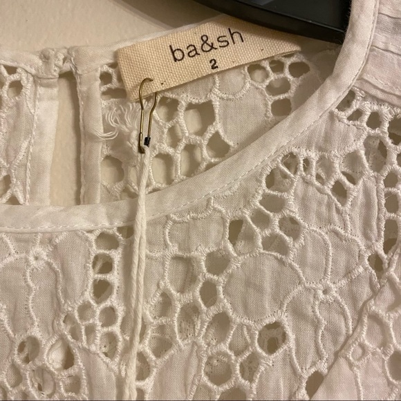 Ba&sh | Robe Aphrodite White Crochet Lace Mini Dress - Picture 5 of 8